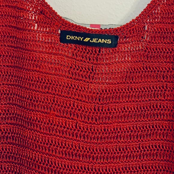 DKNY VINTAGE Red Sequin Top - Picture 5 of 7